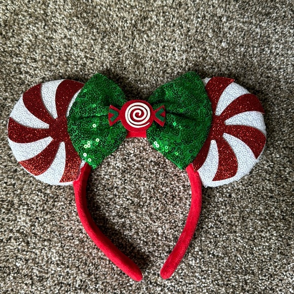 New Minnie Micky Mouse Christmas Headband ears with lights - Picture 1 of 2